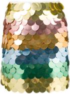 Sara Battaglia Sequin Mini Skirt - Gold