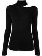 Petar Petrov Kane Cut Out Neck Top - Black