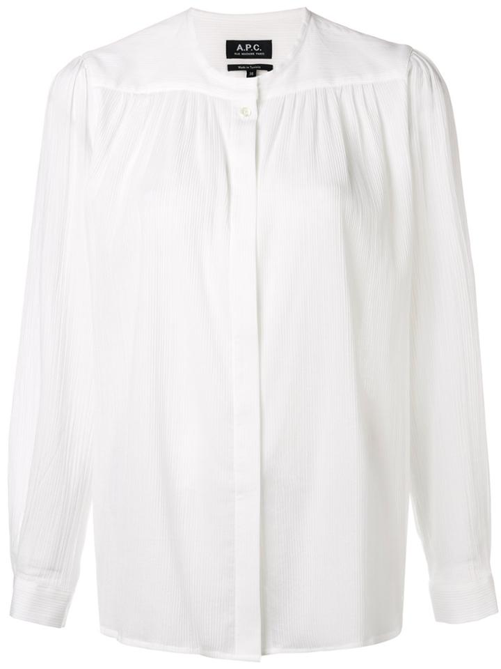 A.p.c. Relaxed Textured Blouse - White