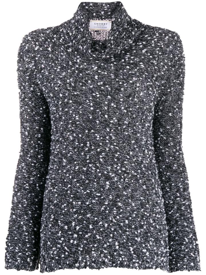 Snobby Sheep Melange Turtleneck Jumper - Black
