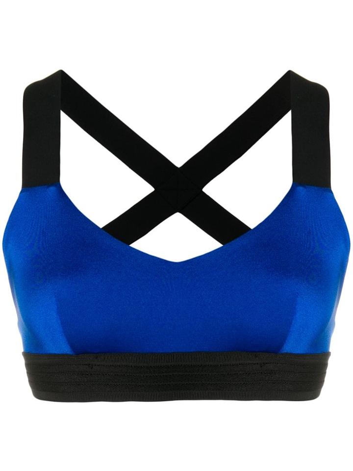 No Ka' Oi Crisscross Back Sports Bra - Black