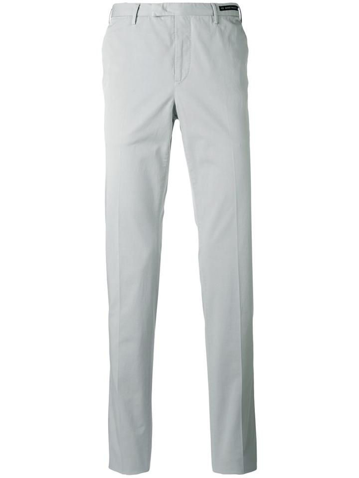 Pt01 - Classic Chinos - Men - Cotton/spandex/elastane - 48, Grey, Cotton/spandex/elastane