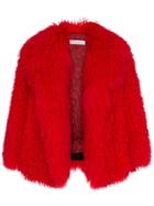 Philosophy Di Lorenzo Serafini Mongolian Fur Coat - Red