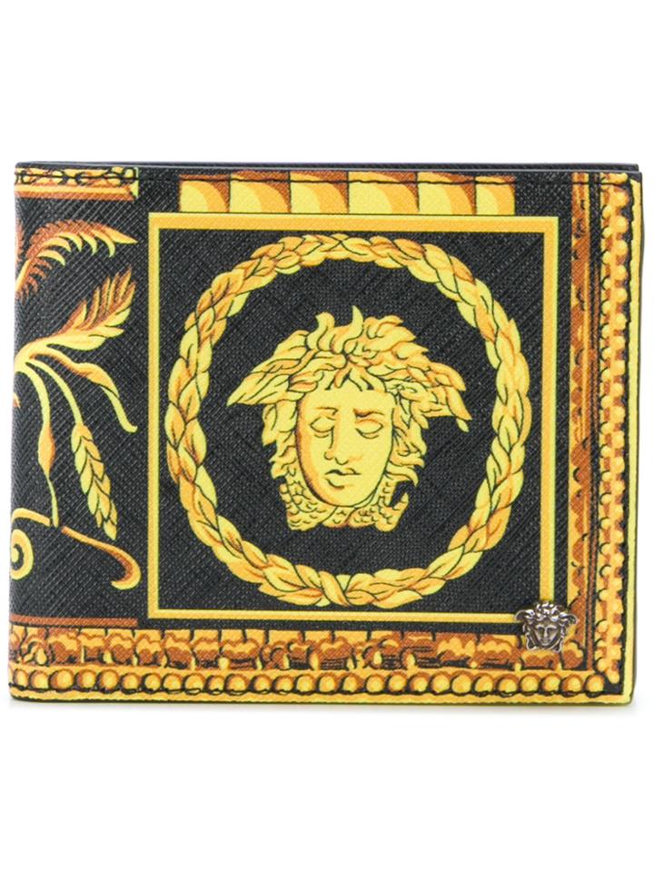 Versace Medusa Billfold Wallet - Yellow & Orange