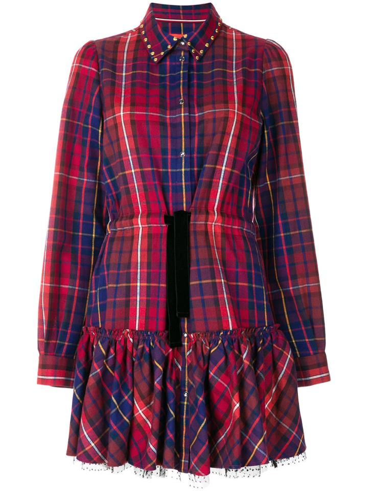 Hilfiger Collection Checked Shirt Dress - Red