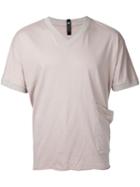 Factotum - V-neck T-shirt - Men - Cotton - 46, Brown, Cotton