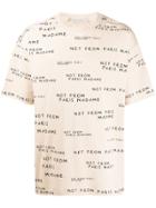 Drôle De Monsieur Nfpm Slogan T-shirt - Neutrals