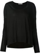 T By Alexander Wang Jersey Longsleeved Top - Black