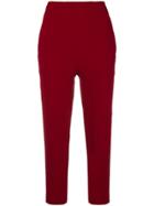 Marni Cropped Slim Fit Trousers - Red