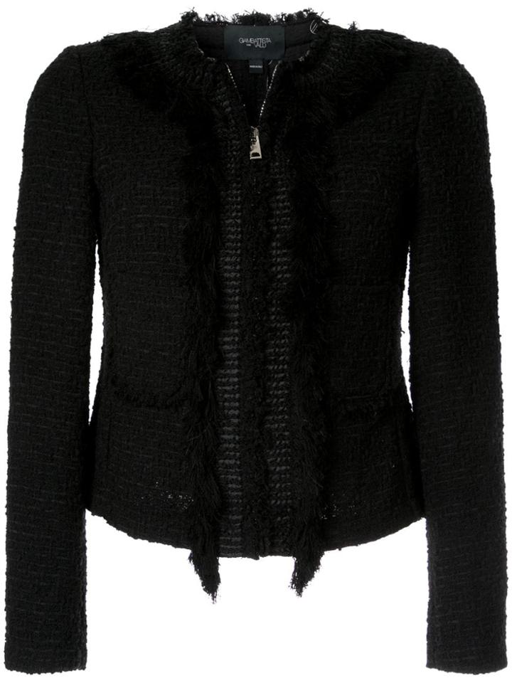 Giambattista Valli Fringe Trimming Fitted Jacket - Black