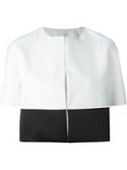 Vionnet Cropped Two-tone Jacket, Women's, Size: 42, Black, Cotton/viscose/polyester/silk