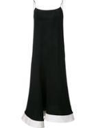 Esteban Cortazar Lateral Slit Flared Dress, Women's, Size: 36, Black, Viscose/acetate/polyamide/spandex/elastane