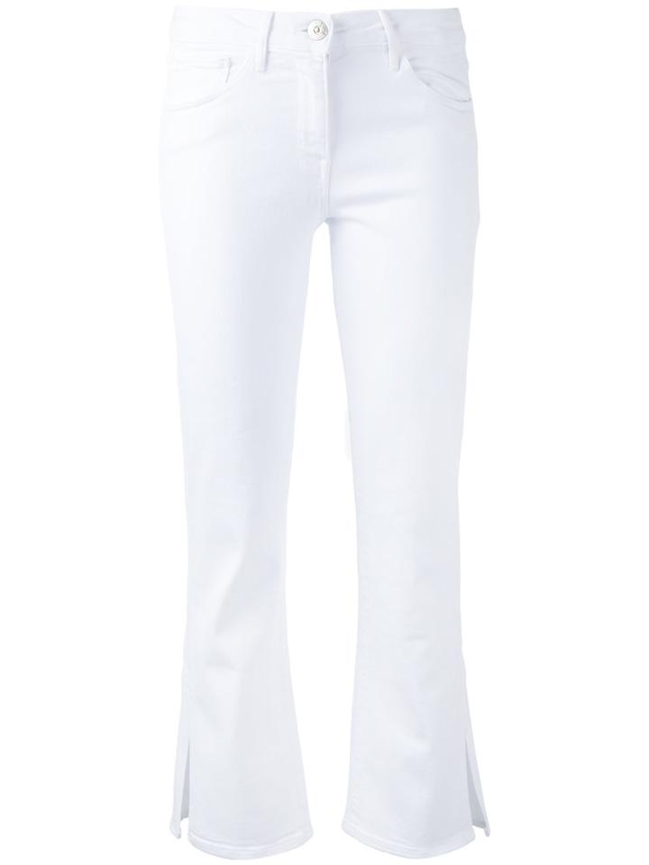 3x1 Bootcut Jeans, Women's, Size: 29, White, Cotton/polyester/spandex/elastane