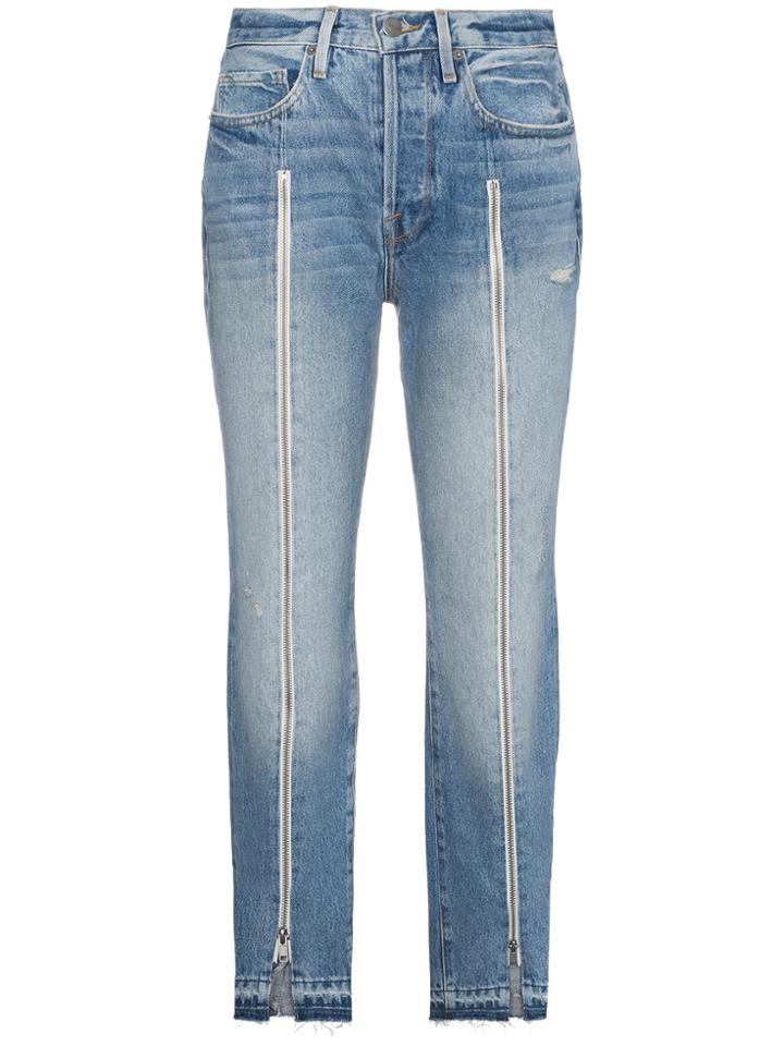 Frame Denim Le Original Zip Front Jeans - Blue