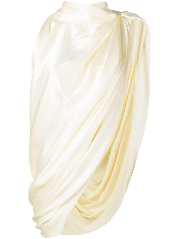 Magda Butrym Asymmetric Draped Top - Neutrals