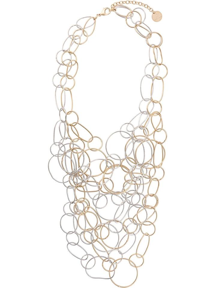 Silvia Gnecchi Double Multiple Ring Necklace - Gold