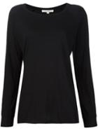 Nili Lotan Raw Hem T-shirt, Women's, Size: S, Black, Acetate