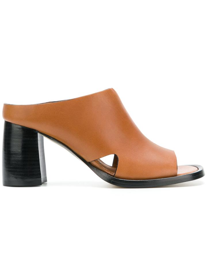 Joseph Open-toe Mules - Brown
