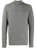 Roberto Collina Knitted Wool Turtle Neck Sweatshirt - Grey