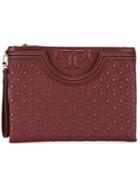 Tory Burch Embossed Clutch, Women's, Red, Leather