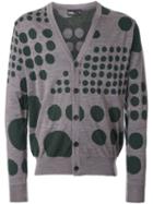 Kolor Dot Pattern Cardigan, Men's, Size: 1, Grey, Wool