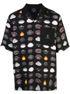 Marcelo Burlon County Of Milan Ufo Pattern Camp Shirt - Black