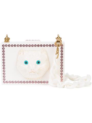 Gucci Cat Face Box Clutch - White