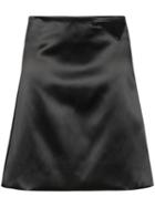 Bottega Veneta Silk A-line Skirt - Black