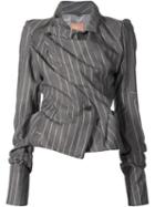 Vivienne Westwood Gold Label Pinstripe Blazer, Women's, Size: 8, Grey, Cupro/viscose/wool