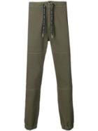 Les Hommes Urban Slim Fit Drawstring Trousers - Green