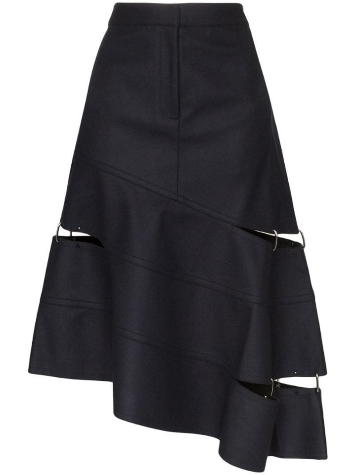 Tibi Asymmetric Cut-out Skirt - Blue