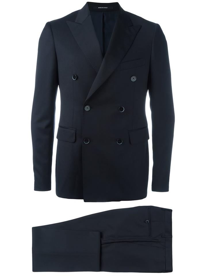 Dinner Two Piece Suit, Men's, Size: 52, Blue, Cupro/virgin Wool