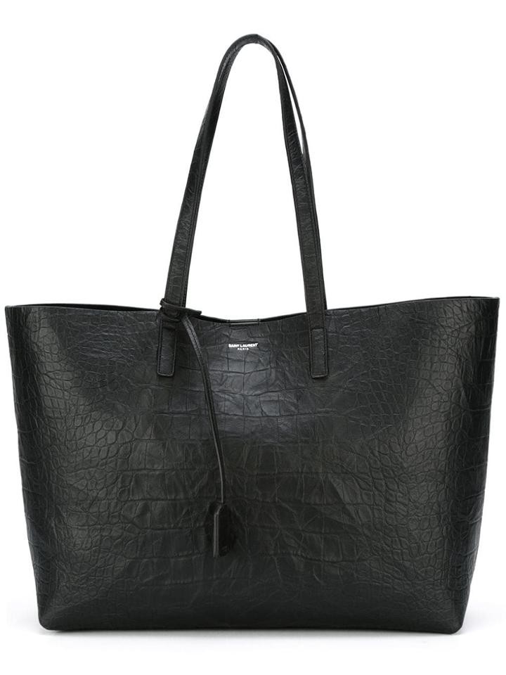 Saint Laurent Large Unstructured Shopper Tote - Black