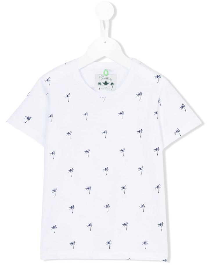 Macchia J Kids - Palm Tree Print T-shirt - Kids - Cotton - 8 Yrs, Boy's, White