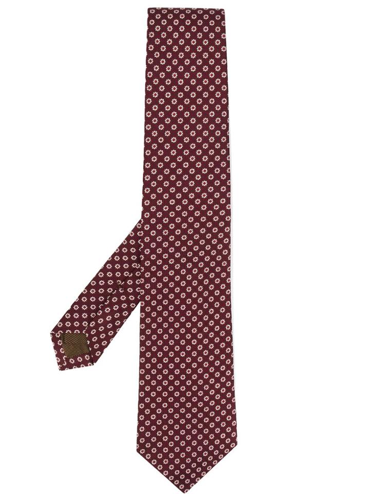 Church's Micro-floral Patterned Tie - Red