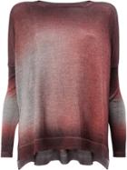 Avant Toi Washed Effect Knitted Top - Red