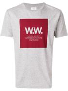 Wood Wood Printed Logo T-shirt - Grey