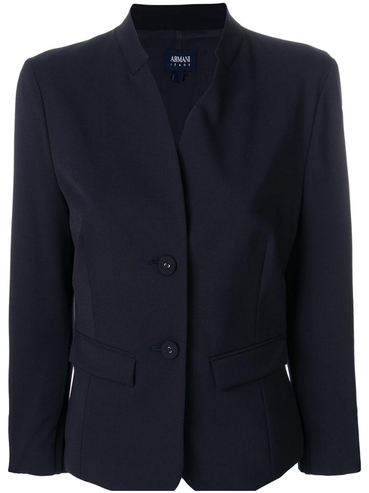 Armani Jeans Pleated Cuff Jacket - Blue
