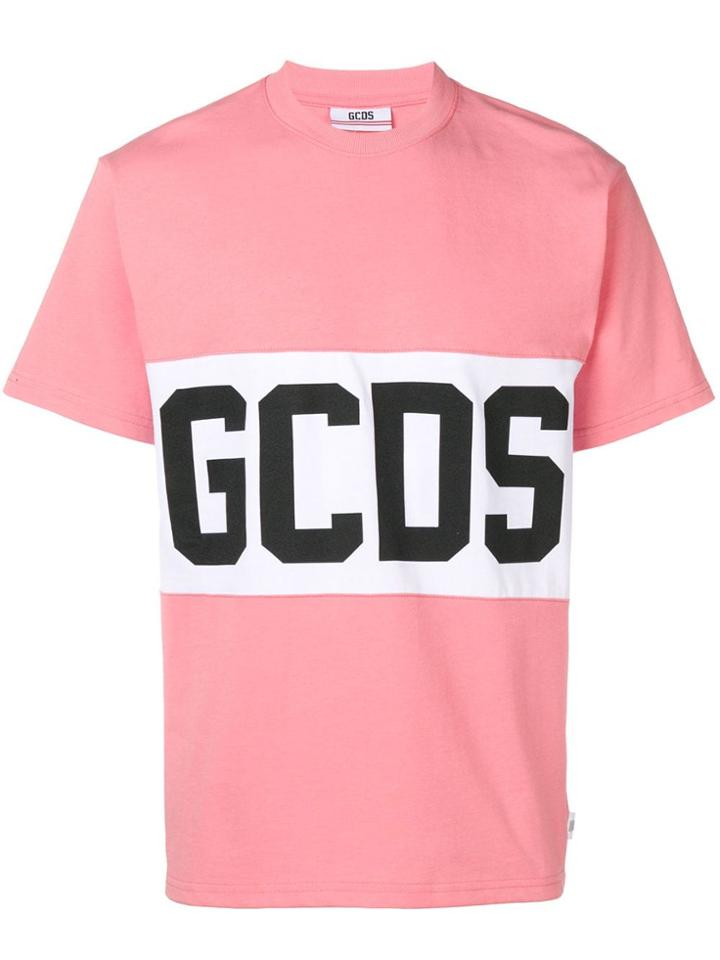 Gcds Loose-fit Logo T-shirt - Pink