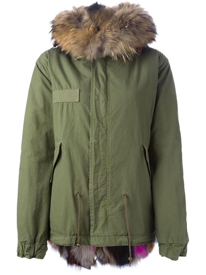 Mr & Mrs Italy Fox Fur Lined Parka - Green