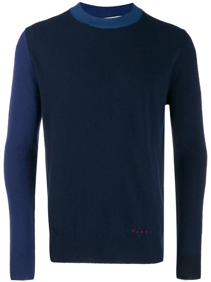 Marni Colour-block Jumper - Blue