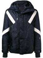 Neil Barrett Geometric Padded Jacket, Men's, Size: Xl, Blue, Polyamide/polyester/nylon/cotton