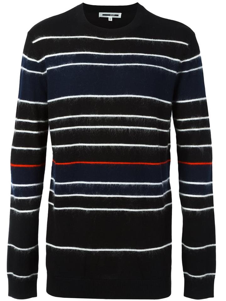 Mcq Alexander Mcqueen Striped Jumper, Men's, Size: Medium, Black, Polyamide/mohair/wool