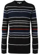 Mcq Alexander Mcqueen Striped Jumper, Men's, Size: Medium, Black, Polyamide/mohair/wool