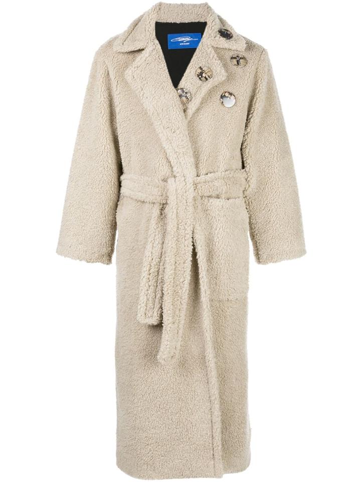Anton Belinskiy Faux-shearling Robe-coat - Neutrals