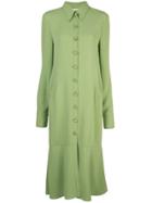 Tibi Spring Maxi Shirtdress - Green