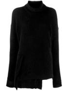 Yohji Yamamoto Knitted Asymmetric Jumper - Black