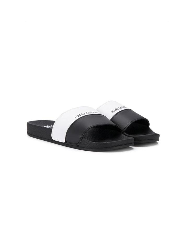 Karl Lagerfeld Kids Logo Slides - Black