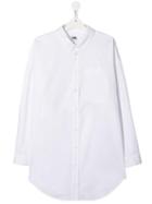 Karl Lagerfeld Kids Teen Embellished Logo Shirt - White