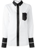 Maison Margiela Colour Block Shirt, Women's, Size: 42, White, Cotton